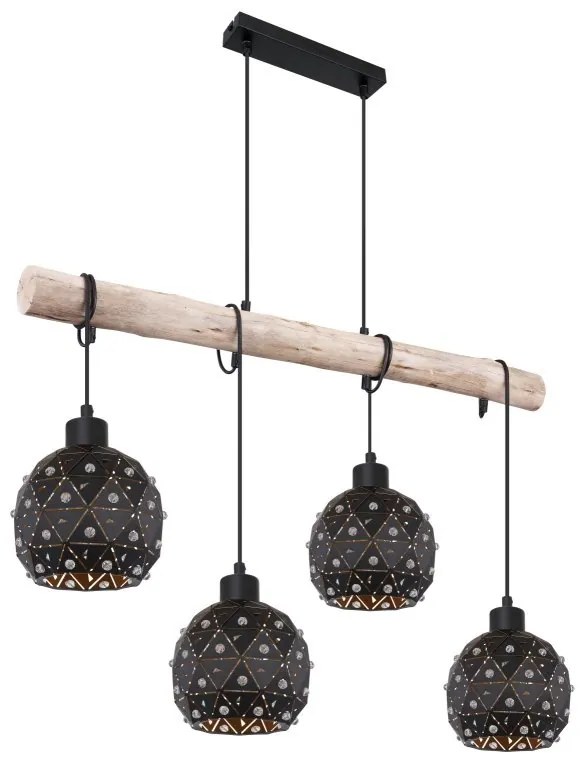Lustra suspendata design modern Jodie negru