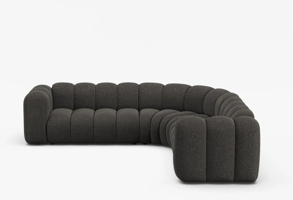 Coltar Lupine 5 locuri chenille Eden L280 cm
