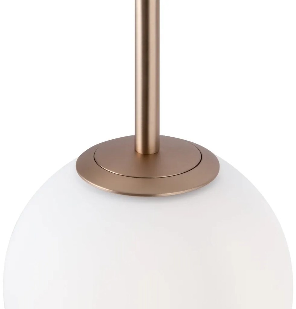 Lustra cu 5 pendule design modern Basic form auriu/ alb