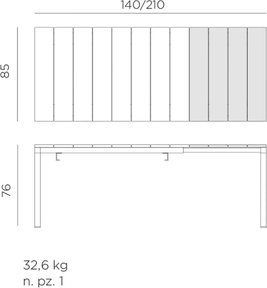 Masa Exterior Nardi - Rio 140 Extensible