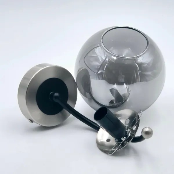 Aplică GEORGIA 1xE14/5W/230V crom mat/fumuriu