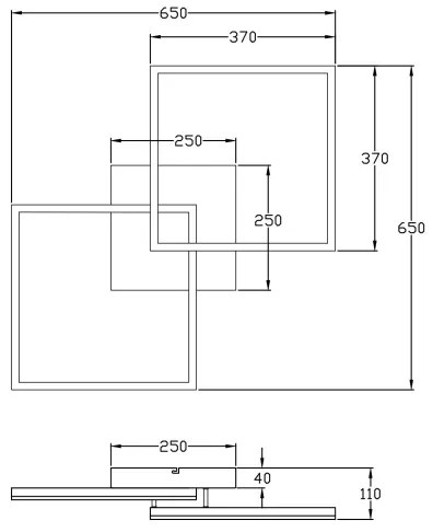 Plafonieră LED dimabilă BARD 52W/230V 3000K antracit Fabas Luce 3394-65-282