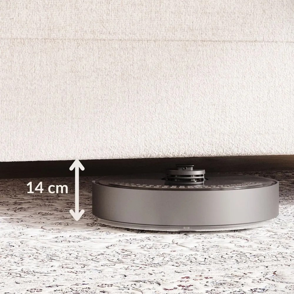 Pat matrimonial bej tapițat cu spațiu de depozitare cu somieră 140x200 cm Baleine – Maison de Rêve