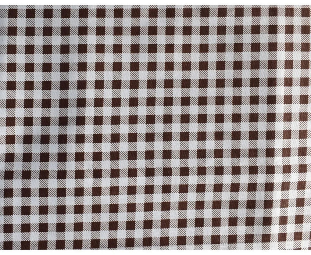 Fata de masa SAH XXL alb si maron CASA GINO , bumbac 100%, 135X160, masa 6 persoane