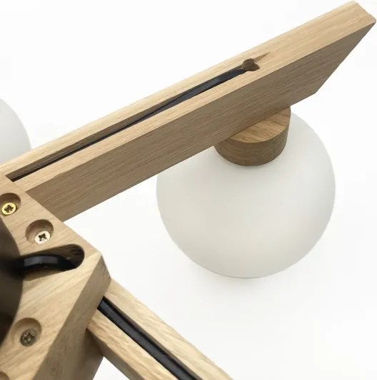 Lustră aplicată ANTONIO 5xG9/5W/230V stejar/alb