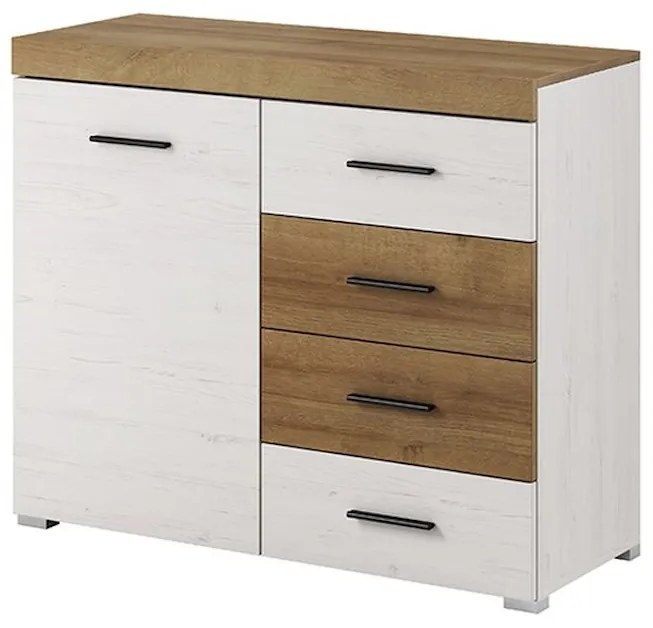 Expedo Comodă ATREJ FK100, 100/85/40, pin andersen/stejar riviera