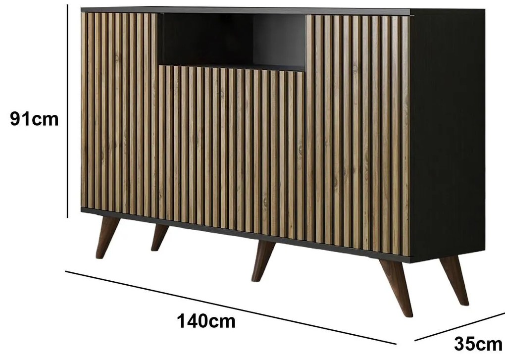 Dulap Franc 65 (lemn negru + pin atlantic). 1107933