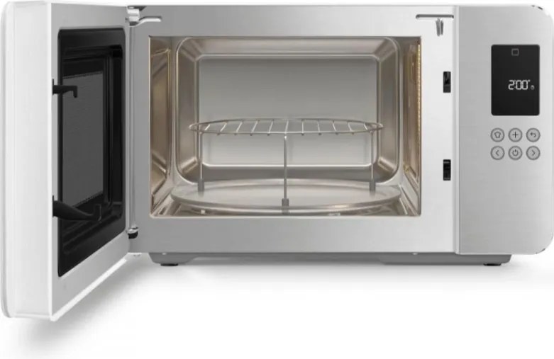 Cuptor cu microunde cu gratar 4in1 SMEG Collezione MOC01WHMEU, 1900 W, 29 l, 18 programe, Inchidere lina, Semnal sonor, Ecran LCD, Alb mat