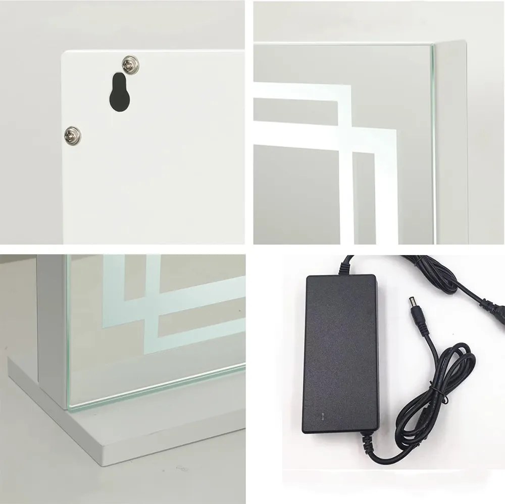 Oglindă de machiaj cu LED 58 x 12 x 48 cm