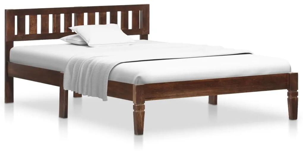 288405 vidaXL Cadru de pat, 120 cm, lemn masiv de mango