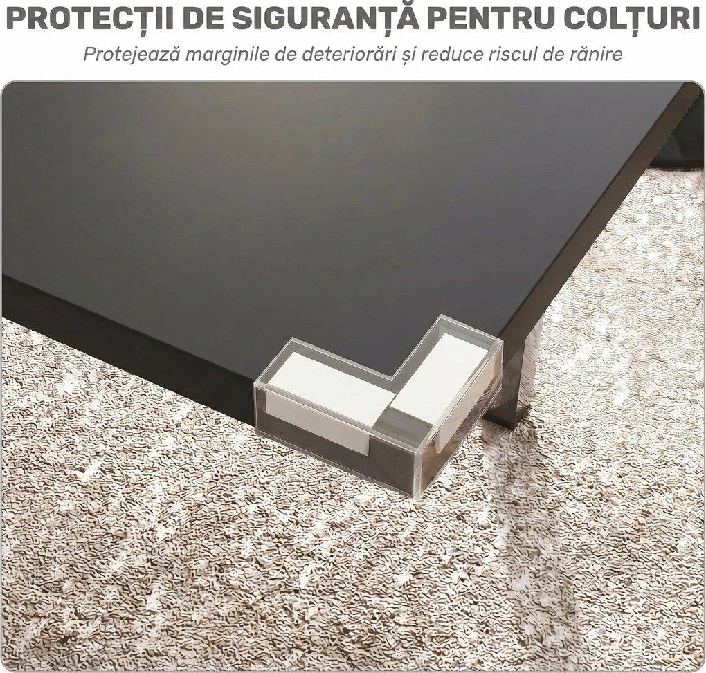 HOMCOM Masă de Grădină Extensibilă pentru 4-6 Persoane cu Picioare din Oțel, 160x70x75 cm, Negru | Aosom Romania