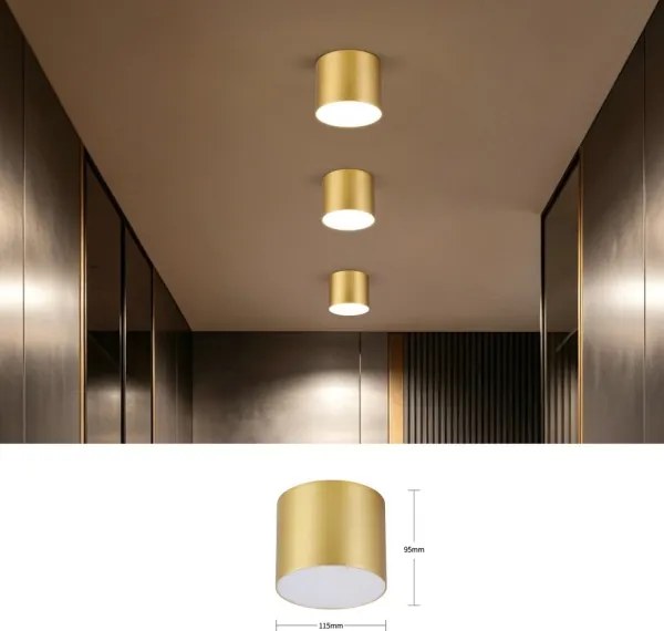 Immax NEO 07317L - LED dimabil plafonieră RONDATE 18W/230V 11,5cm Wi-Fi Tuya auriu
