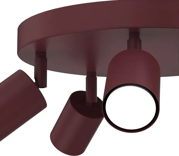 Plafonieră cu 5 spoturi FUN 5xGU10/8W/230V burgundy
