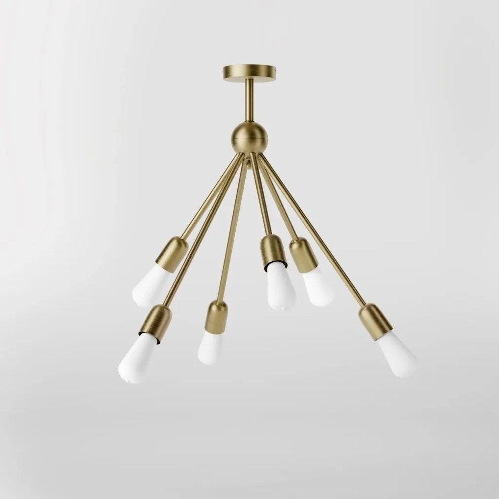 Lustra din alama cu 6 surse de lumina Sputnik