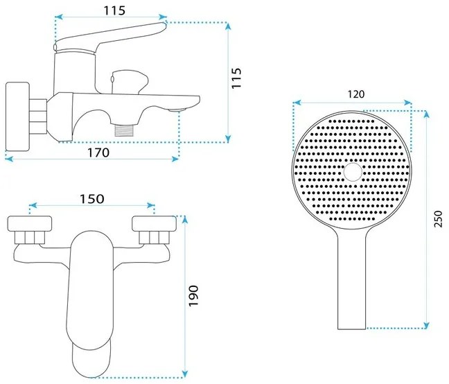 Baterie pentru cada REA Marco Gun gri