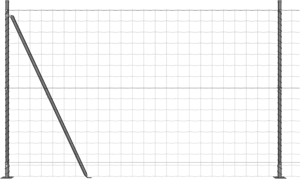 vidaXL Gard cu Stâlp Gri 1,6 x 10 m Oțel și PVC