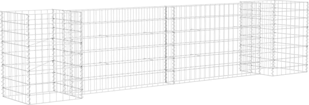 vidaXL Jardinieră gabion în formă de H, sârmă oțel, 260 x 40 x 60 cm