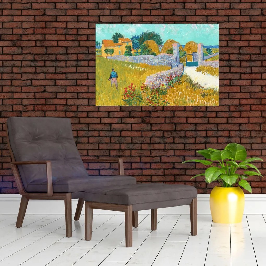 Tablou - Vincent van Gogh, Farmhouse in Provence, reproducere (90x60 cm)