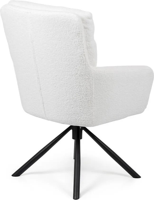 Set - 2 scaune de dining rotative AVENBERG TESSA - Alb