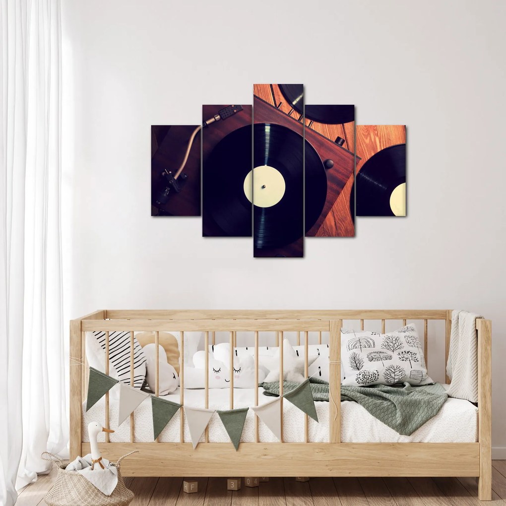 Tablou - Discuri de gramafon (150x105 cm)