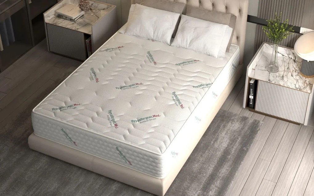 Saltea Model S8, Arcuri Bonnell, Ortopedica, Inaltime 25 cm, Husa tratament antialergic - 180x200cm