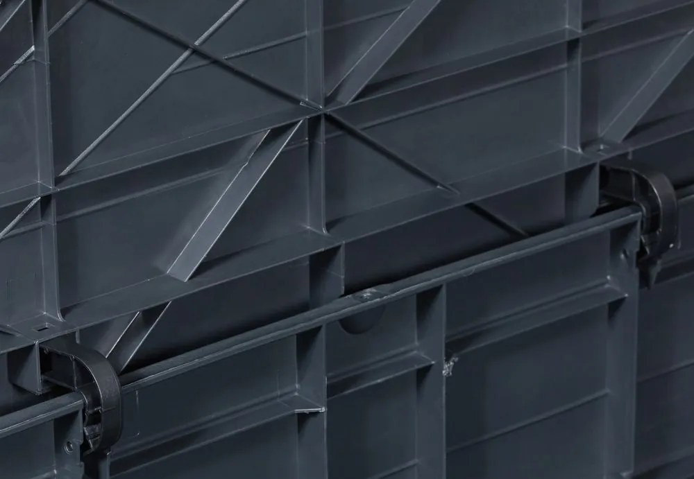 WOOD cutie de depozitare din plastic pentru grădină 420 L, g