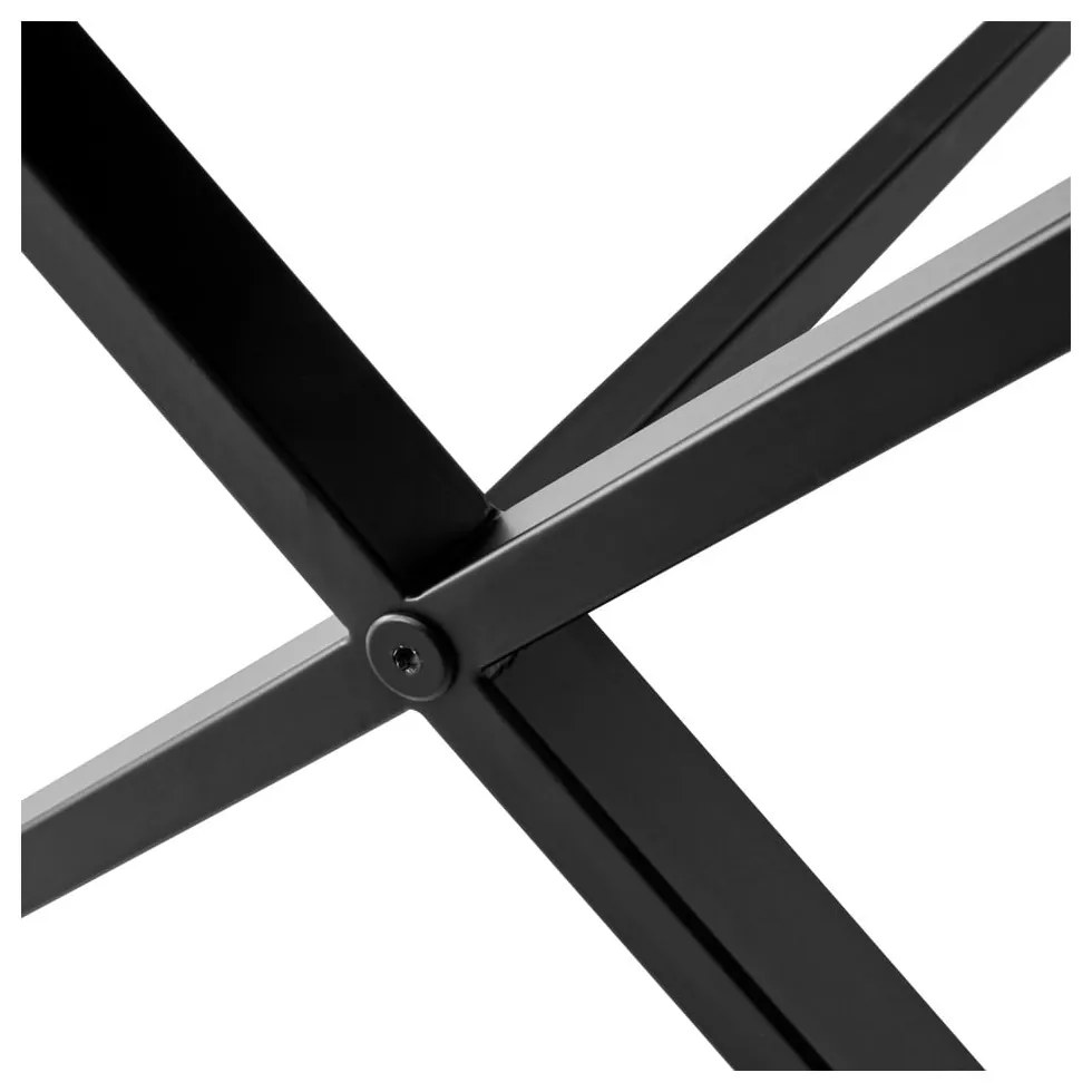 Masă de dining neagră extensibilă cu blat negru 90x165 cm Meza – Hammel Furniture