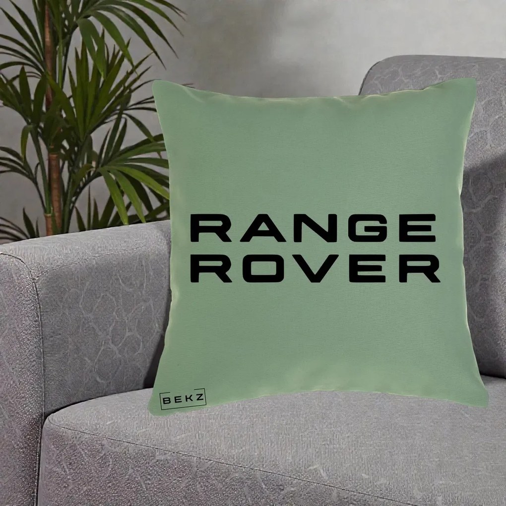 Perna Personalizata cu emblema Range Rover, 40x40 cm, Verde, Husa Detasabila, Perna Inclusa, BEKZ®