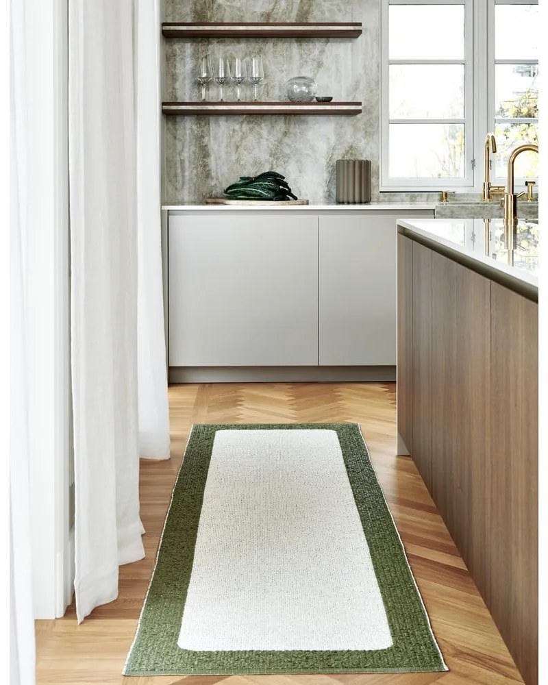 Covor pentru exterior și interior verde/crem 70x120 cm Ilda Pine – Pappelina