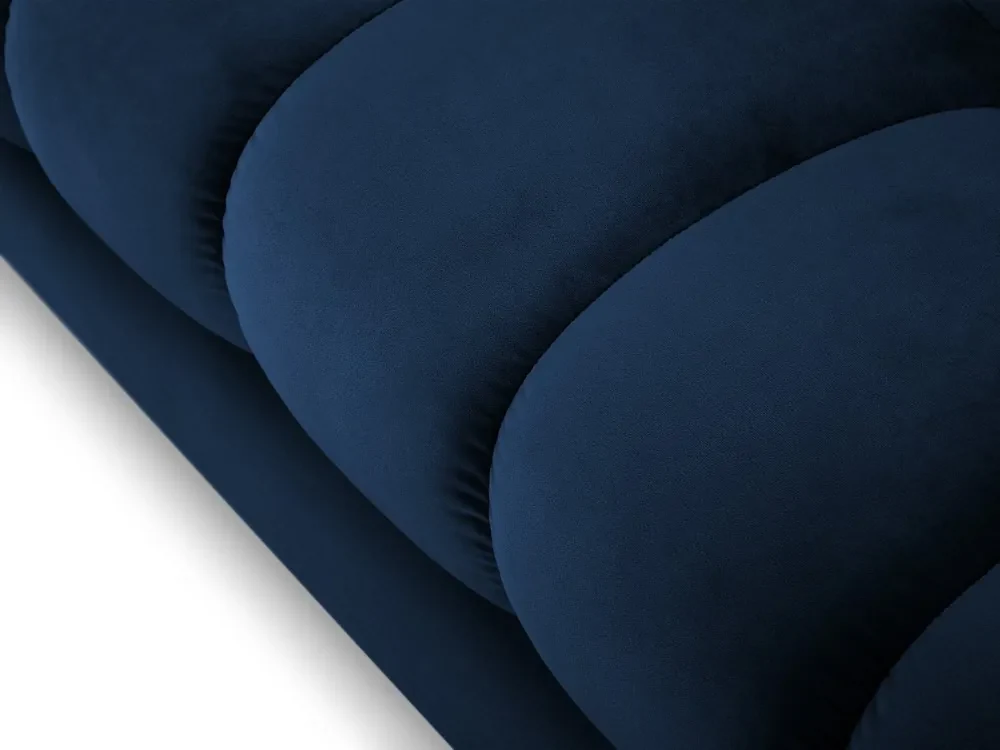 Canapea Bali Royal Blue, 2 locuri/catifea/picioare gold