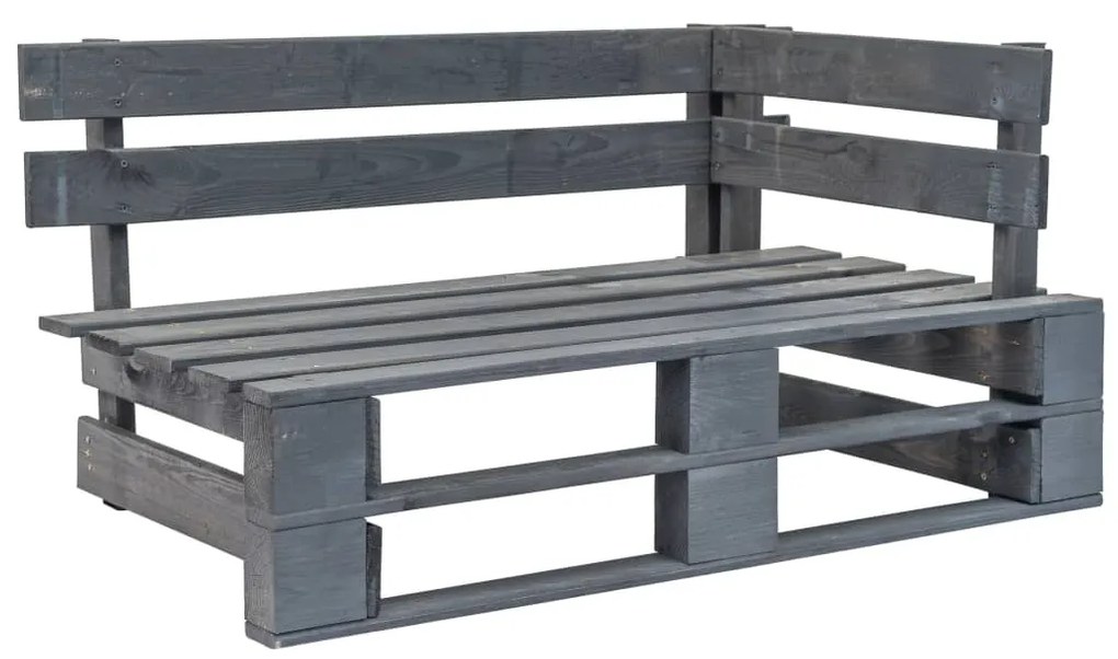 3066991 vidaXL Set mobilier din paleți cu perne, 6 piese, gri, lemn pin tratat