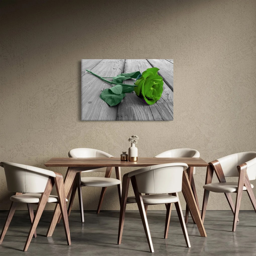 Tablou - Trandafir verde (90x60 cm)