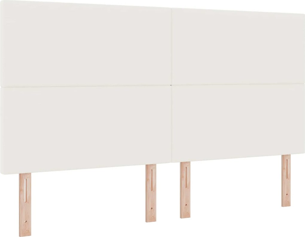 vidaXL Tăblie LED cu benzi LED Crem 180 cm Țesătură din corduroy