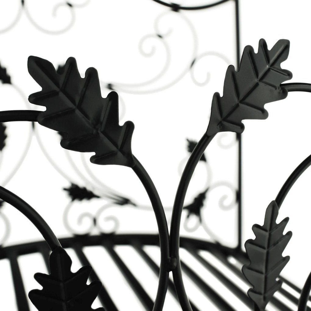 Pod decorativ de grădină, metal negru, RENAL
