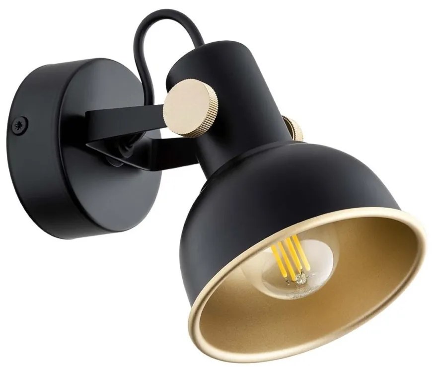 Aplica de perete / tavan cu spot directionabil design modern Lenora negru