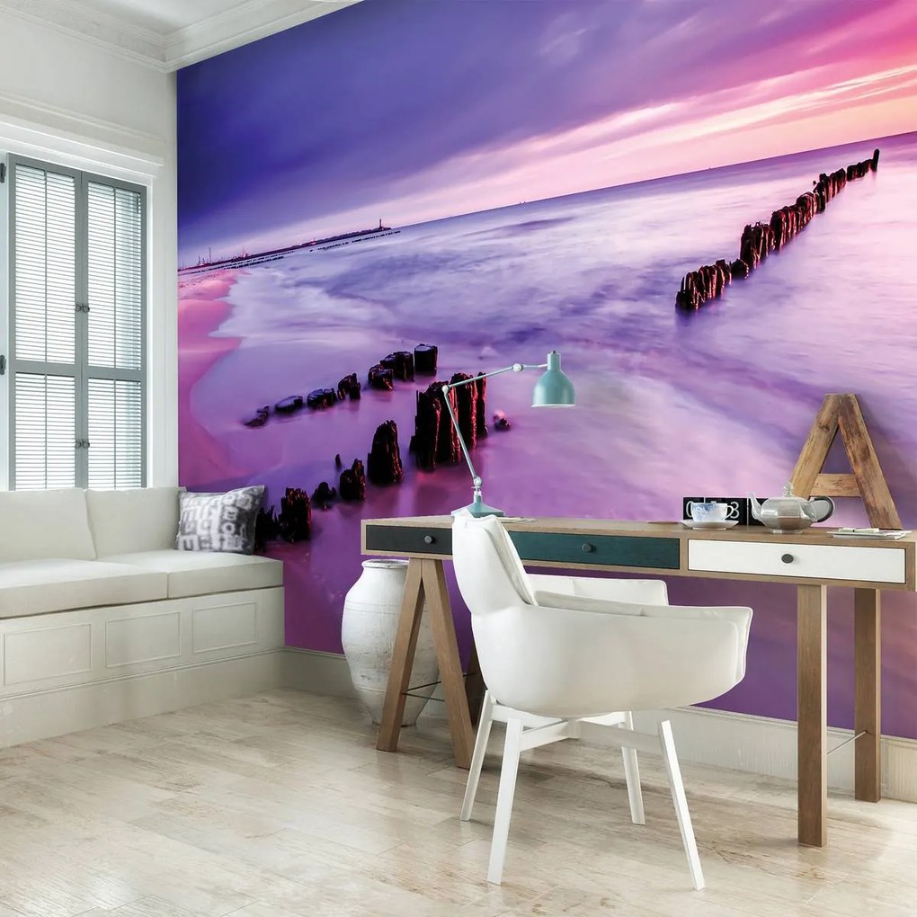 Fototapet - Malul mării - violet (152,5x104 cm)