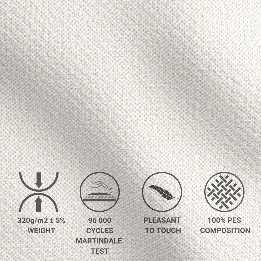 Pat boxspring crem cu spațiu de depozitare 160x200 cm Blend – Maison de Rêve