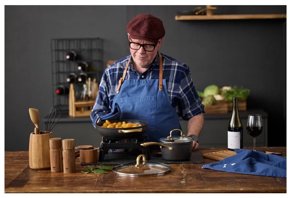 Tigaie cu capac/cu suprafață antiaderentă din aluminiu 1,5 l adecvată pentru plita cu inducție – Holm