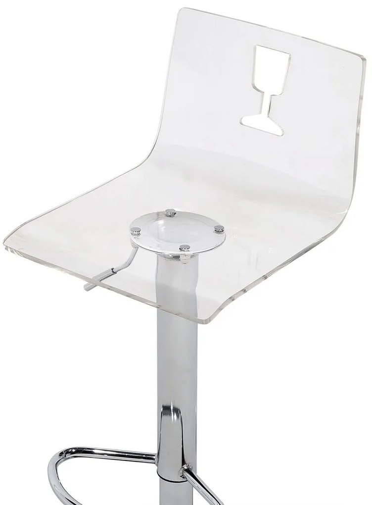 Set scaune tip bar 2buc. Bozen (transparent) (plastic alb). 1009972