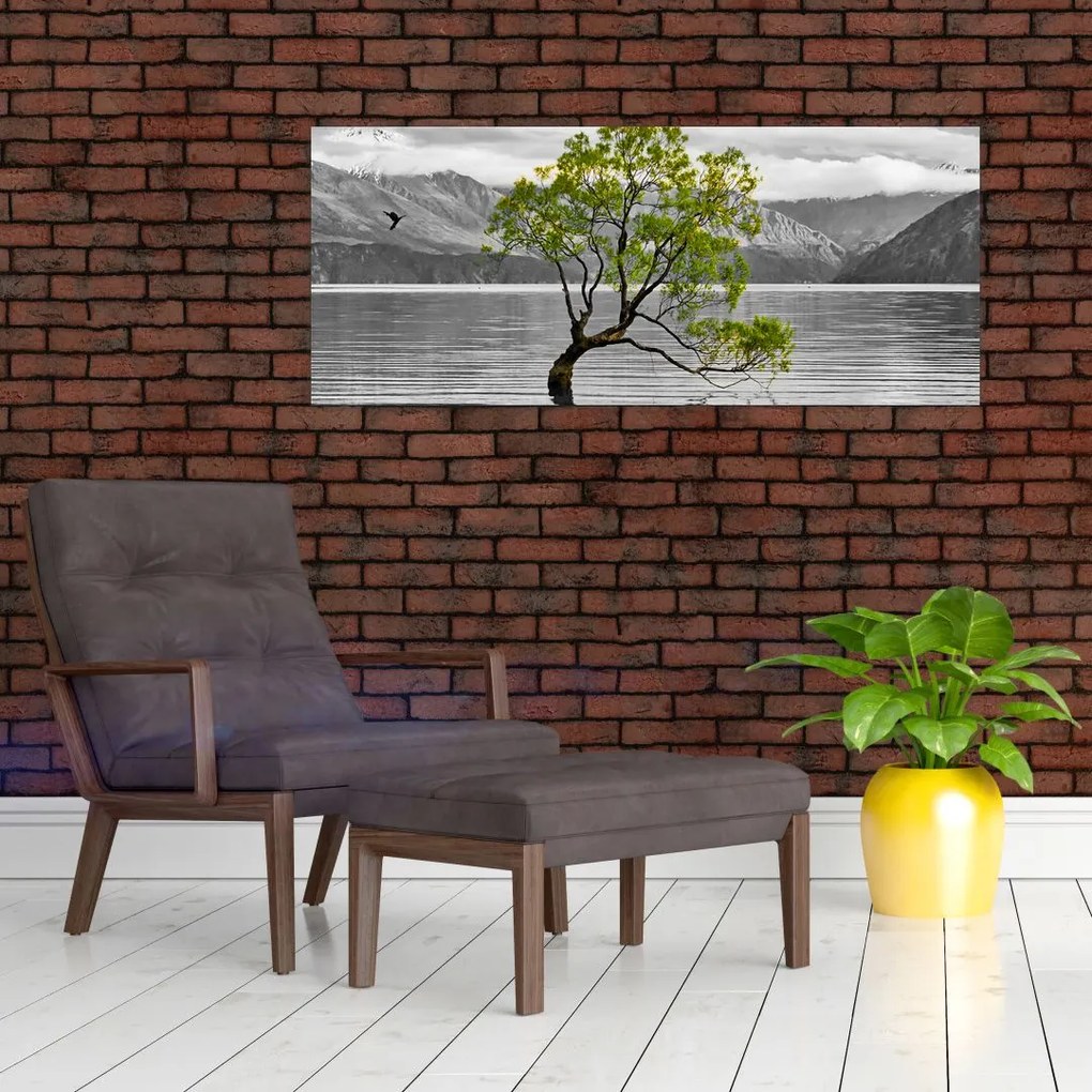 Tablou copacului în mijlocul lacului (120x50 cm)