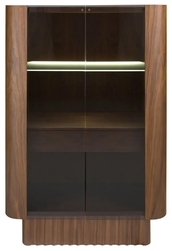 Vitrina, Bufet cu iluminat deosebit design LUX Walnut