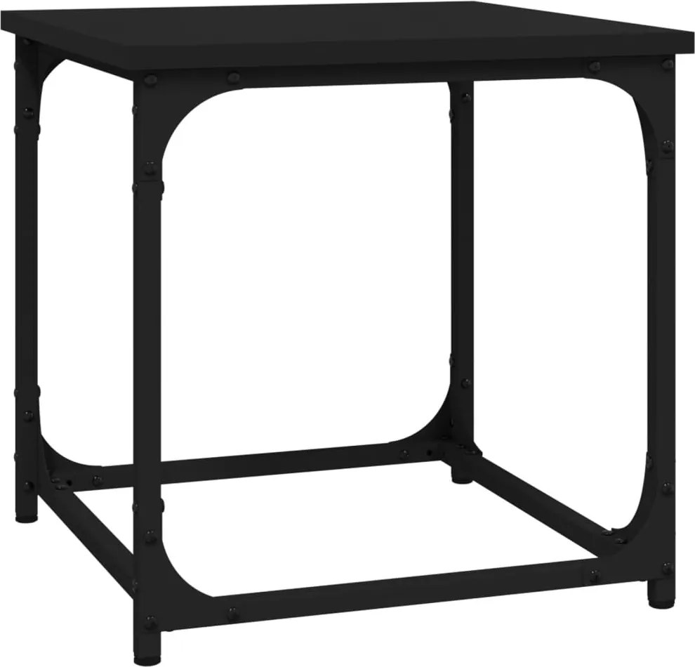 vidaXL Măsuță laterală, negru, 40x40x40 cm, lemn prelucrat