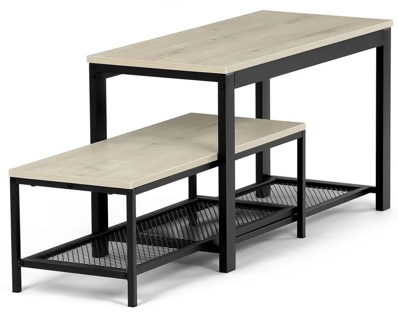 Set de 2 rafturi pentru pantofi, stejar Sonoma