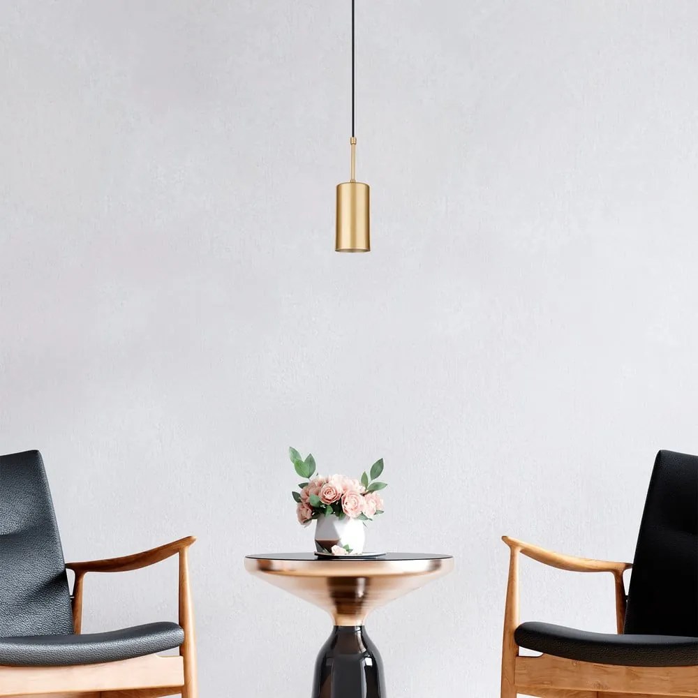 Lustră Squid Lighting Geo, înălțime 124 cm, auriu