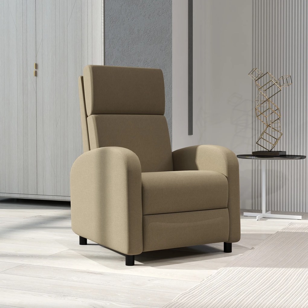 HOMCOM Fotoliu relaxant fotoliu inclinabil lounge fotoliu de relaxare - spătar reglabil până la 160° suport pentru picioare integrat | Aosom Romania