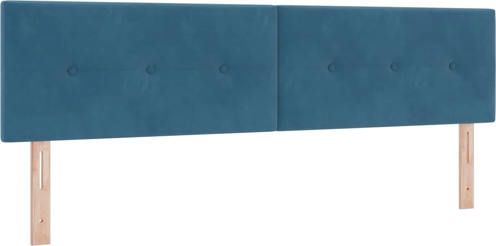 vidaXL Tăblie LED cu benzi LED Manual albastru 180 cm Catifea