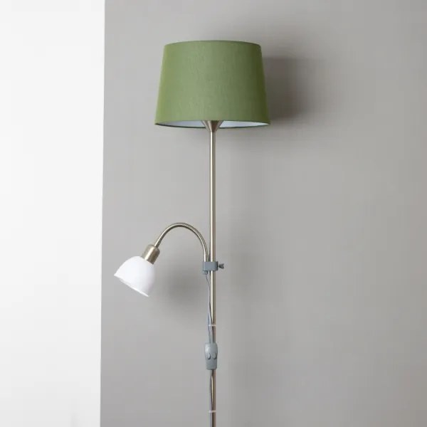 Brilagi - Lampadar CERIA 1xE27/100W/230V + 1xE14/25W crom mat/verde