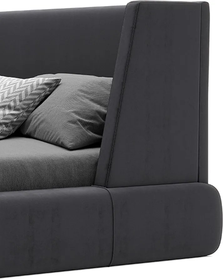 Pat tapițat Rook cu saltea, 140/160/180cm - 180x200