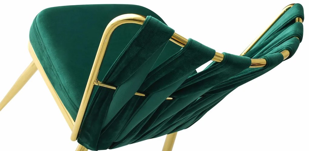 Set de scaune de sufragerie Kusakli Green andGold, 4 buc.