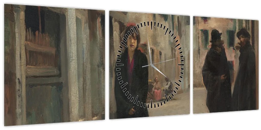 Tablou - John Singer Sargent, Street in Venice, reproducere (cu ceas) (90x30 cm)